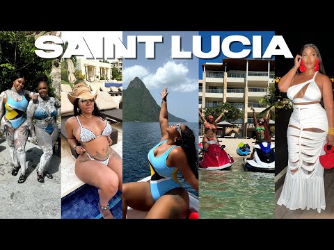 ST. LUCIA 🇱🇨 GIRLS TRIP | FOAM PARTY •WATERFALL •MUD BATH • PARTYING WITH LOCALS | Gina Jyneen VLOGS