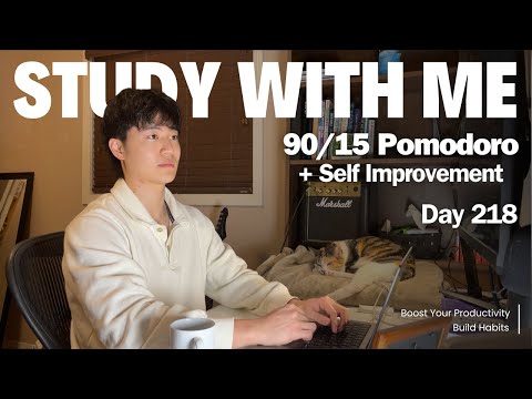 5h Study with Me 📚| Pomodoro 90/15 + Self Improvement Breaks