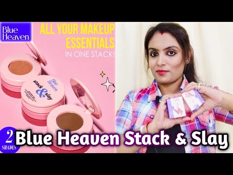 BLUE HEAVEN STACK & SLAY TRIO REVIEW | 3 IN 1 PALETTE CONTOUR+BLUSHER+HIGHLIGHTER | GROWING SILENTLY