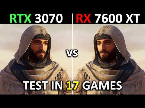 RTX 3070 vs RX 7600 XT | Test in 17 Games at 1440p | Performance Battle! | 2024