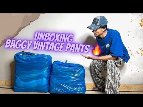 UNBOXING Thrifted Vintage Baggy Jeans in Delhi 🔥 | Thrift store in india delhi finds thevitalthings