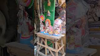 Saraswati puja 2024 preparation #trending #statue #kolkata #art