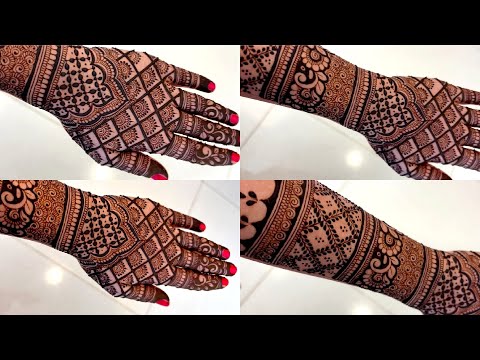 Beautiful Heavy Full Hand Bridal Mehndi Design | Front Hand  Mehndi Design |Eid, Bridal Mehndi