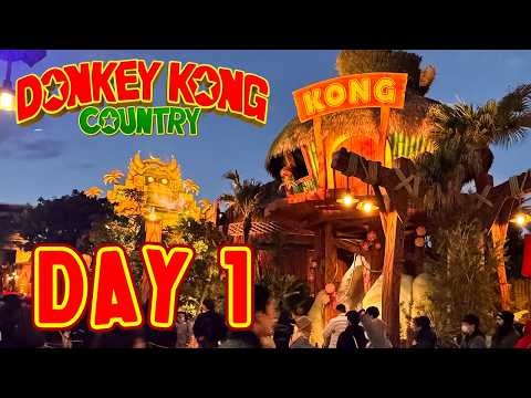 We Visited Donkey Kong Country DAY 1: Land Tour, Night, & Minecart Madness Ride Impressions!