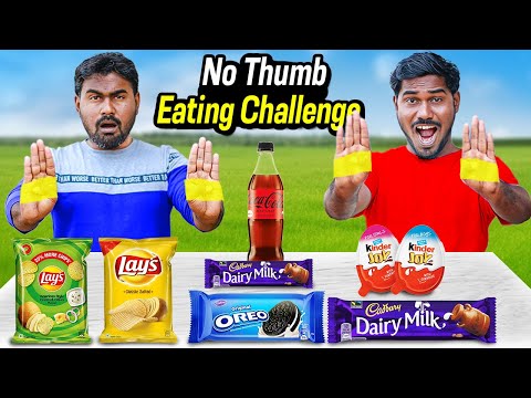 Impossible No Thumb Eating Challenge, Fun Overloaded 😄🤣