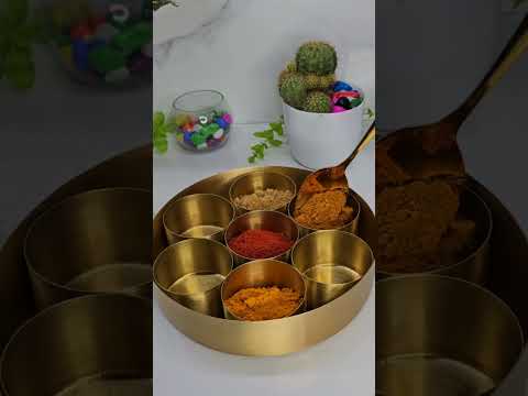 Organize Your Spices with Mannar Craft's Premium Brass Masala Boxes |