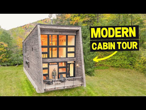 ICONIC MODERN CABIN w/ UNIQUE EXTERIOR DESIGN! (Full Airbnb Tour)