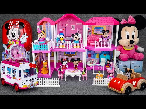 Satisfying with Unboxing Disney Minnie Mouse Pink Sweet Home Playset | Review Toys ASMR