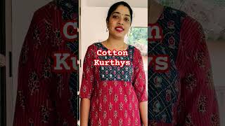 Cotton Hand Work Kurthy #cottondress #youtube