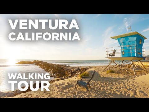 [4K] Sunset at State Beach in Ventura, California - Walking Tour & Travel Guide