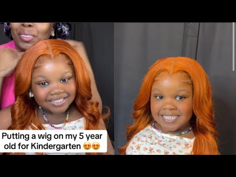 Mom Puts Lace Front On 5 Yr Old for Kindergarten