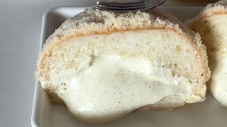 100% 누구나 좋아할 맛🤤  카스테라 바닐라 크림빵(Castera vanilla cream bread)