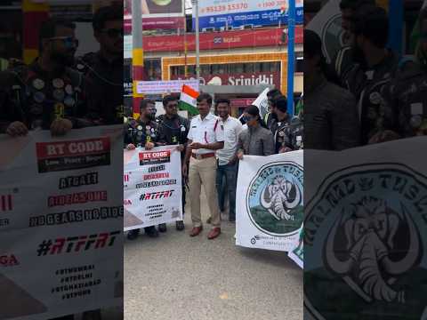 INDEPENDENCE DAY RIDE 🇮🇳By-RT SHIMOGA & MALNAD TUSKERS #independenceday #shimoga #police #riders