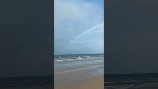 Rainbow at Ayr Beach Scotland #Ayr #ayrbeach #rainbow #rainbowathebeach #beach #scotland