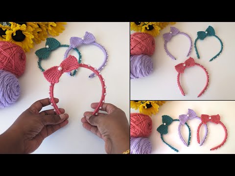 How to Crochet Head Band - For Beginners l l Easy Crochet Head Band Tutorial with English Subtitle