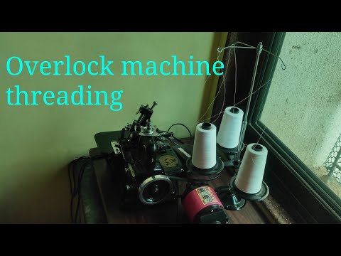 How to put 3 threads in overlock/interlock machine