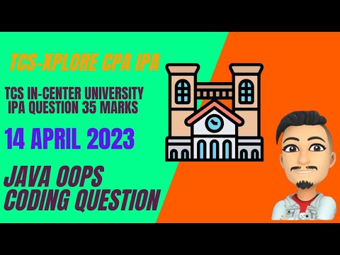 TCS IPA JAVA 35 MARKS QUESTION 14 APRIL 2023