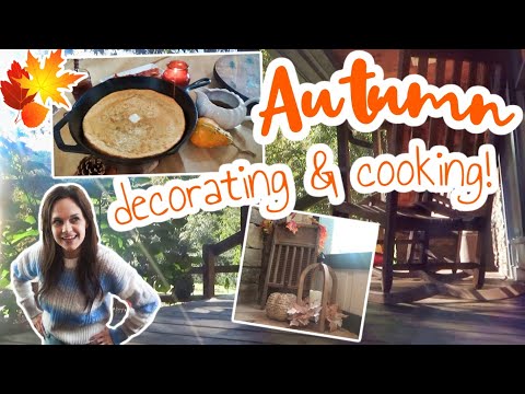 Easy Fall Decorating ideas for your Porch! 🍁 Apple Butter Dutch Baby Recipe🍁