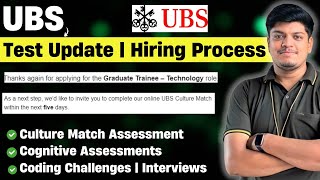 🔥UBS Hiring Online Test Big Updates | UBS Culture Match Assessment | Cognitive, Coding & Interview