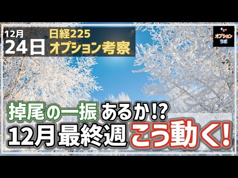 【日経225オプション考察】12/24 日本株に掉尾の一振はあるのか!? 12月最終週の動きを予測してみた！