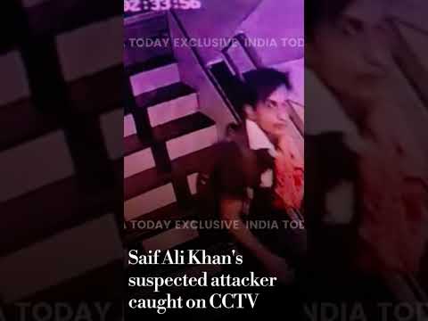 Saif Ali Khan Suspected Attacker Caught on CCTV #shortsfeed #shortsvideo #shorts #ytshorts #ytstudio