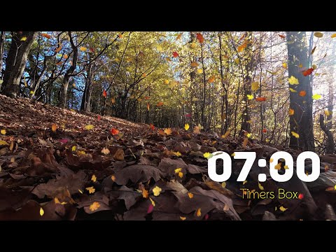 Fall 7 Minute Timer with Relaxing Piano Music and Alarm ⏲️ Tranquil Autumn Ambiance  #FallTimer