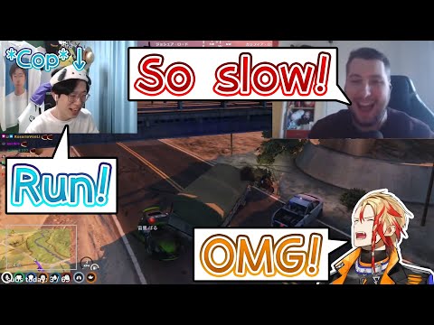 【VCR GTA2】rpr and Axel on a super slow truck even Marunnn cheered for them【holostars EN】【Eng/JP Sub】