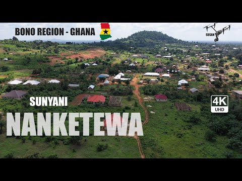 Sunyani Nanketewa Aerial View in the Bono Region of Ghana 4K