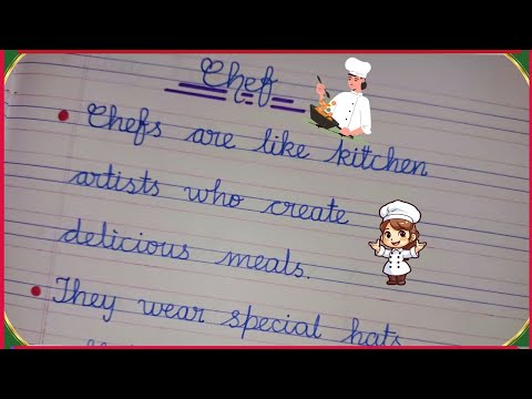 5 Lines Essay on Chef | Few Lines Short Essay on Chef | Essay on Chef in Cursive Handwriting✨