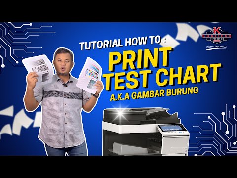 CARA PRINT TEST CHART PADA MESIN KONICA MINOLTA C364 | KCSB Tutorial