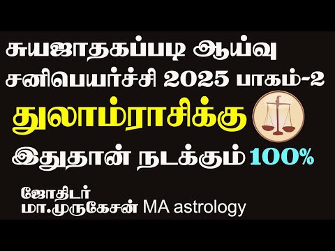 THULAM துலாம் சுயஜாதகப்படி சனிபெயர்ச்சி பலன் 2025 astrotvadidhiyan