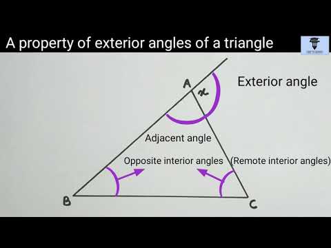 Property of exterior angles of a triangle (Activity based learning)