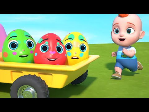 Boo Boo Car | Cars and Colorful Surprise Eggs Song | Leo Nursery Rhymes & Kids Songs