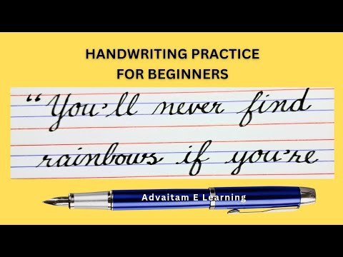 Beginners Handwriting practice | Learn Cursive writing |