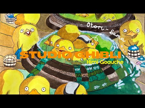 [paint with me]🧃OTORI-SAMA from STUDIO GHIBLI 🐤🫧+speed paint 🎨