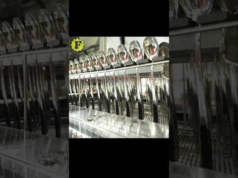 Amazing spoon making process. Korean spoon factory. #spoon #making #asmr