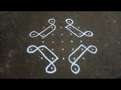 5 x 5 dots elegant karthigai madha kambi kolam  | simple sikku kolam | SathyaSelva Arts