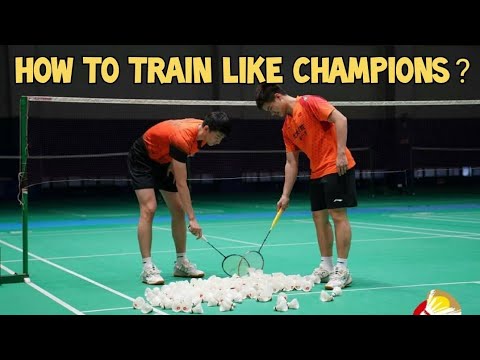 Badminton training session with badminton motivation