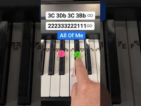 All Of Me Piano Easy Tutorial 🥰😘 #piano #pianotutorial #shorts