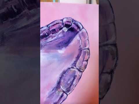 heart shaped Balloon painting #painting #timelapse #art #balloonpainting