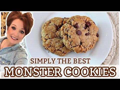 SIMPLY THE BEST CHOCOLATE CHIP OATMEAL PEANUT BUTTER MONSTER COOKIES!