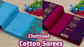 Chettinad Cotton Sarees ❤ 🌀 Pure Cotton Sarees Collection