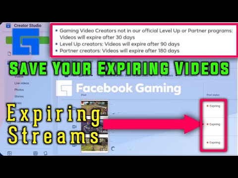 Save Your Expiring Live Streams on Facebook | Expiring live videos on Facebook #GamingCreator