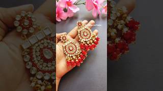 Beautiful Kundan Earrings making 🔥😍 #trending #diyearings #creative @Vindhya_Art_Fusion