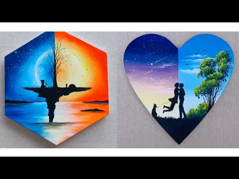 Bright and easy painting tutorial |acrylic painting ideas for beginners |