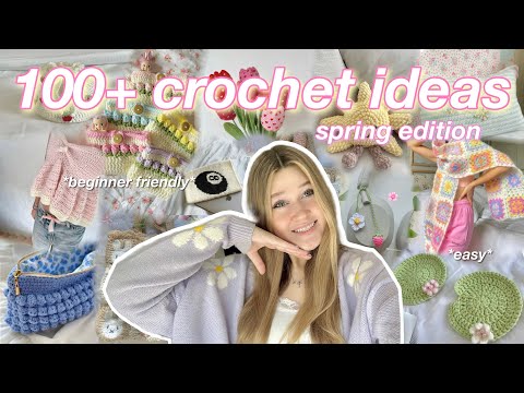 100+ BEGINNER FRIENDLY THINGS TO CROCHET FOR SPRING!! (trendy/pinterest inspired)