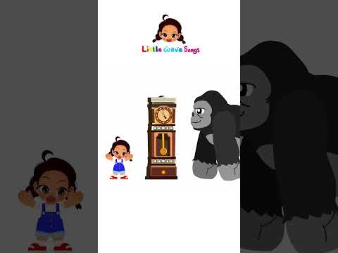 🦍 Hickory Dickory Dock with KingKong | Nursery Rhymes For Toddlers | Little Wave Songs - Baby Coco