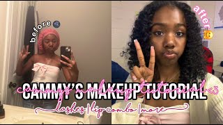 Cammy’s Makeup Tutorial 💄 |lashes, lip combo, & more!|Camryn Attis|