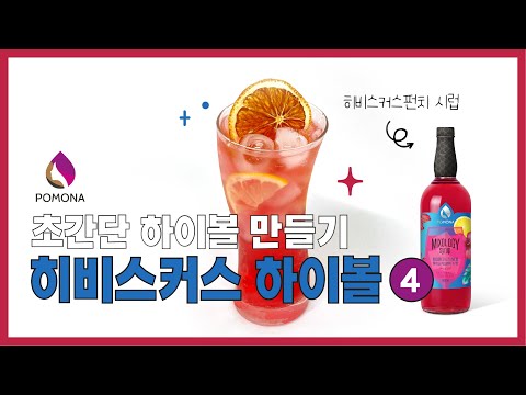 [포모나 레시피] 초간단 하이볼 만들기🍹히비스커스 하이볼 🌺 Hibiscus Highball🍸