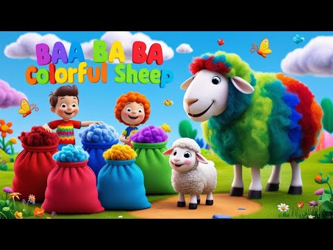 🎶 Baa Baa Colorful Sheep! 🎨 Fun Nursery Rhymes for Kids | Sing Along & Learn! 🐑✨